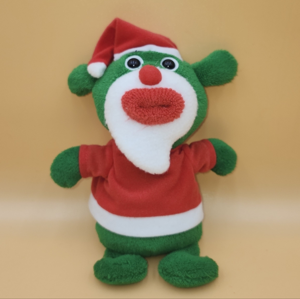 SingAMaJig Plush Doll Christmas GREEN Santa Suit Fisher Price Sing a ma jig